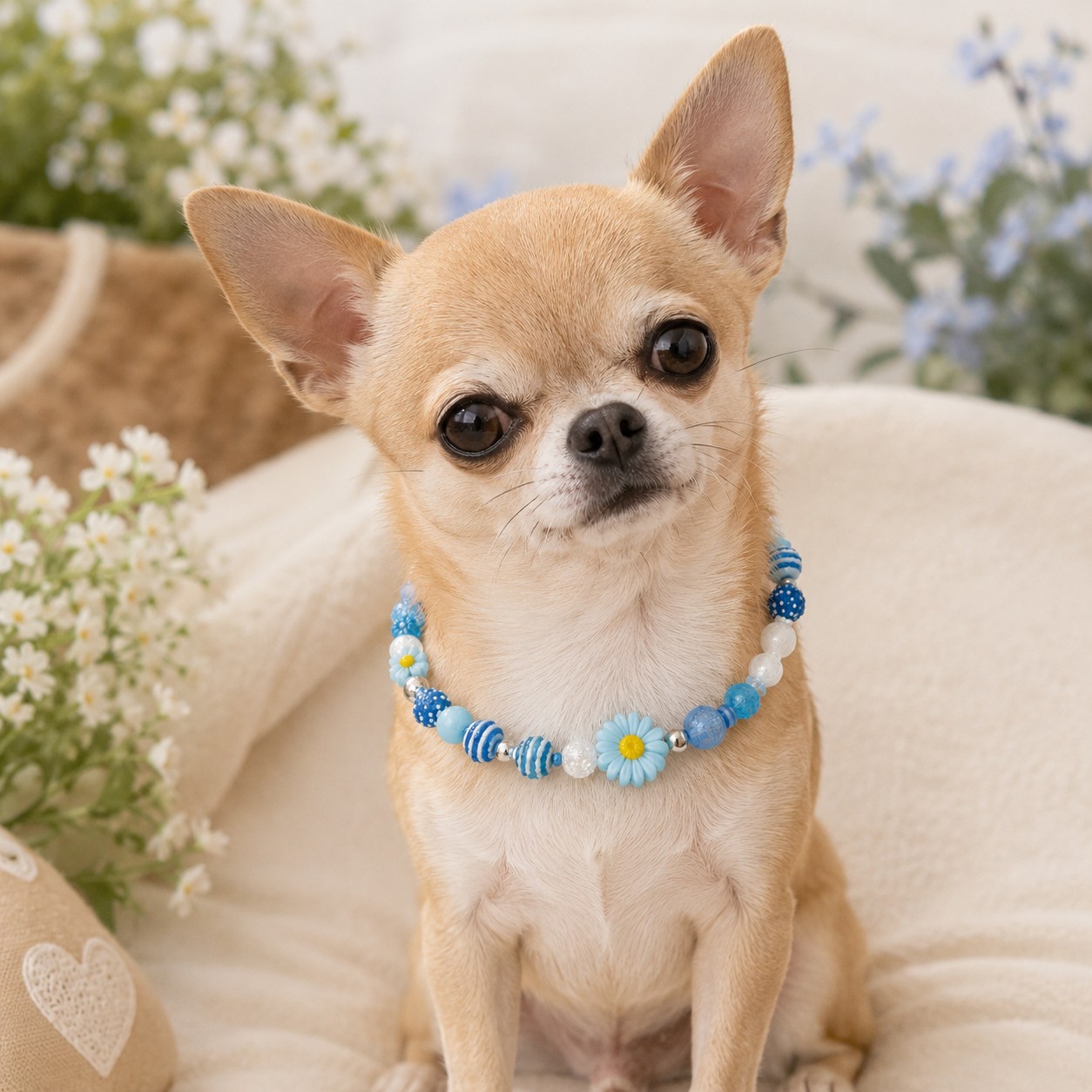 Collana per Cani in Morbido Silicone – Perle 10mm